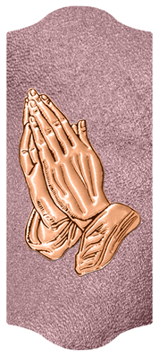 DARAY-C-516-CP-SH-OR Copper Praying Hands Shimmer Orchid